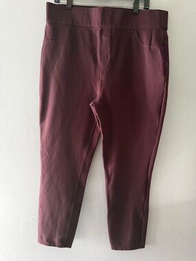 SPANX Women's Burgundy Straight-Leg Jeans